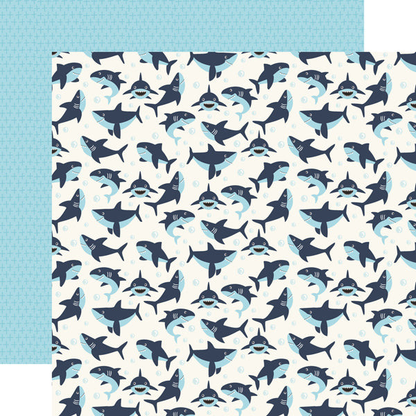 Echo Park: 12x12 Double-Sided Paper - All Boy - Swimming Sharks