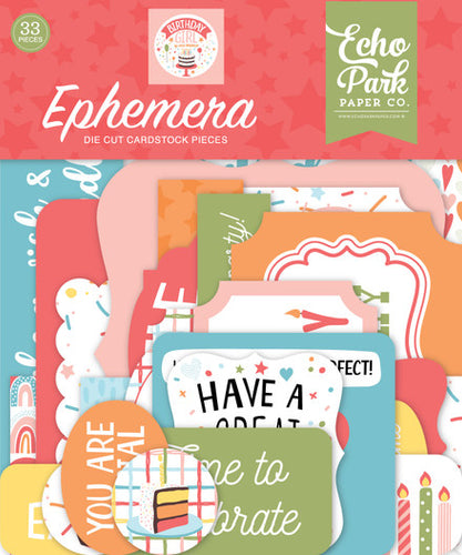 Echo Park:  Ephemera - Die Cuts - Birthday Girl