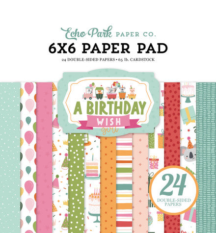 Echo Park: 6x6 Paper Pad - A Birthday Wish Girl