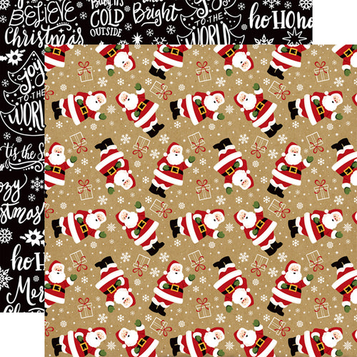 Echo Park: 12x12 Double-Sided Paper - Celebrate Christmas - Here Comes Santa
