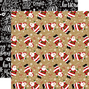 Echo Park: 12x12 Double-Sided Paper - Celebrate Christmas - Here Comes Santa