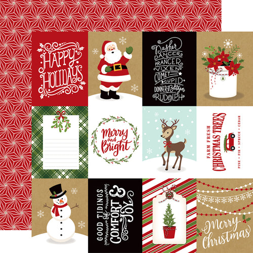 Echo Park: 12x12 Double-Sided Paper - Celebrate Christmas - 3x4 Journaling Cards