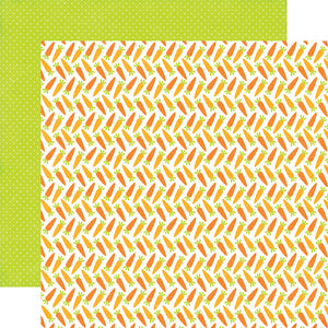 Echo Park:  12x12 Paper - Double-Sided Single Sheet - Celebrate Easter - Carrot Patch