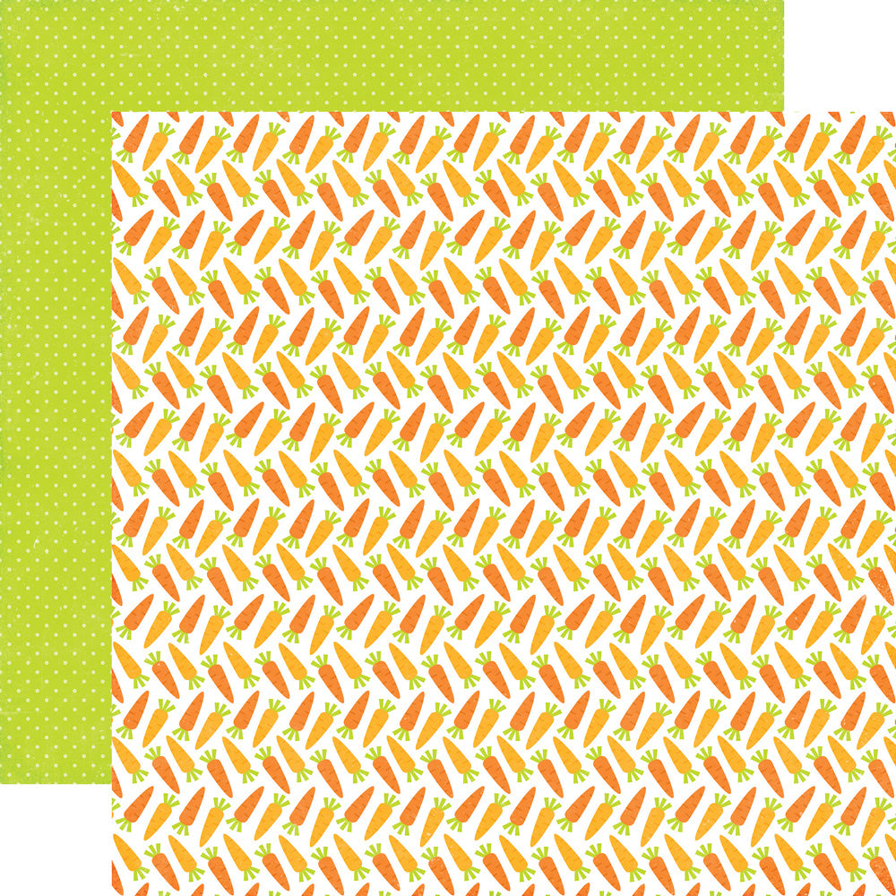 Echo Park:  12x12 Paper - Double-Sided Single Sheet - Celebrate Easter - Carrot Patch
