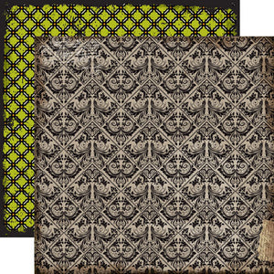 Echo Park: Double-Sided Paper - Chillingsworth Manor - Grey Damask
