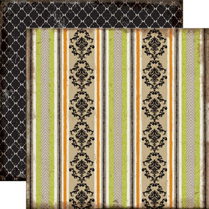 Echo Park: Double-Sided Paper - Chillingsworth Manor - Damask Stripe
