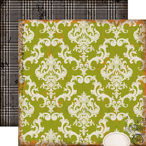 Echo Park: Double-Sided Paper - Chillingsworth Manor - Green Damask