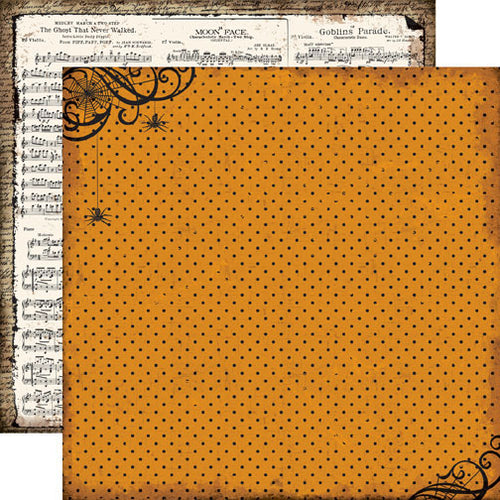 Echo Park: Double-Sided Paper - Chillingsworth Manor - Spiderweb Polka Dot