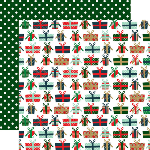 Echo Park:  12x12 Paper - Double-Sided Single Sheet - Deck the Halls - Glorious Gifts