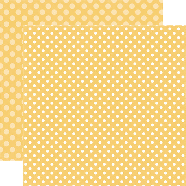 Echo Park:  12x12 Paper - Single Sheet - Dots & Stripes - Honey Dot