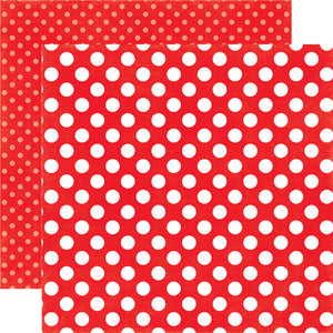 Echo Park:  12x12 Paper - Single Sheet - Dots & Stripes - Tugboat Dot