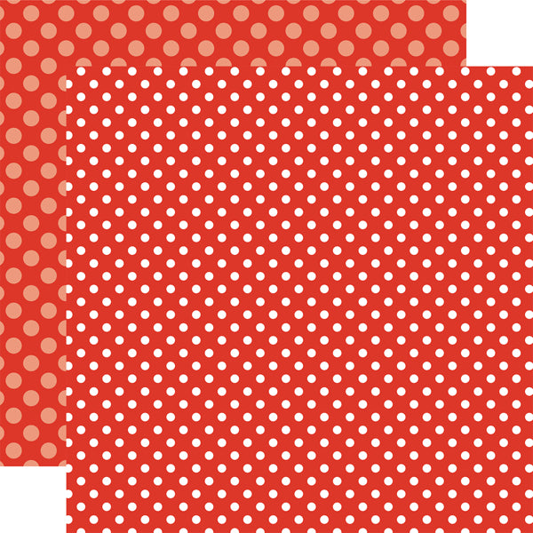 Echo Park:  12x12 Paper - Single Sheet - Dots & Stripes - Lifeguard Dot