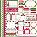 Echo Park: 12x12 Elements Sticker - Christmas Dots & Stripes