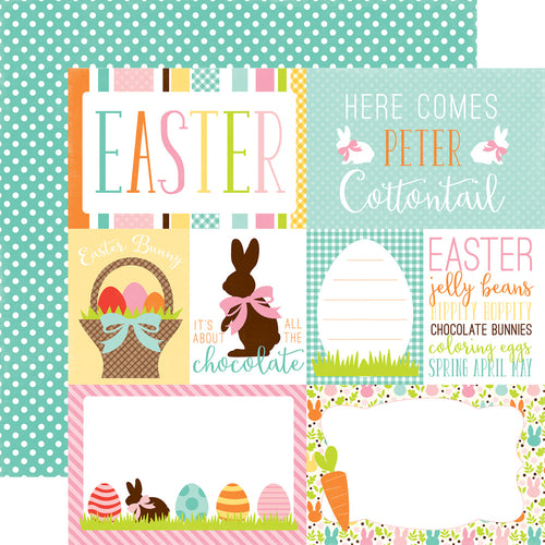 Echo Park:  12x12 Paper - Double-Sided Single Sheet - Easter - Journaling Cards