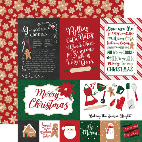 Echo Park: 12x12 Double-Sided Paper - A Gingerbread Christmas - 4x6 Journaling Cards