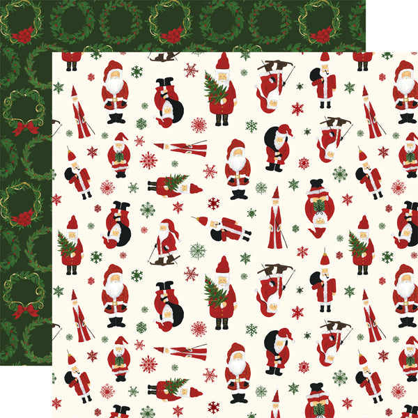 Echo Park: 12x12 Double-Sided Paper - Here Comes Santa Claus - Jingle All The Way