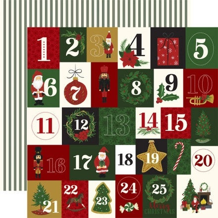Echo Park: 12x12 Double-Sided Paper - Here Comes Santa Claus - Twenty-Five Days