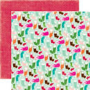 Echo Park:  12x12 Paper - Double-Sided Single Sheet - Holly Jolly Christmas - Stockings Are Hung