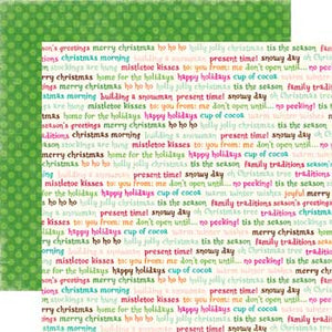 Echo Park:  12x12 Paper - Double-Sided Single Sheet - Holly Jolly Christmas - Glad Tidings