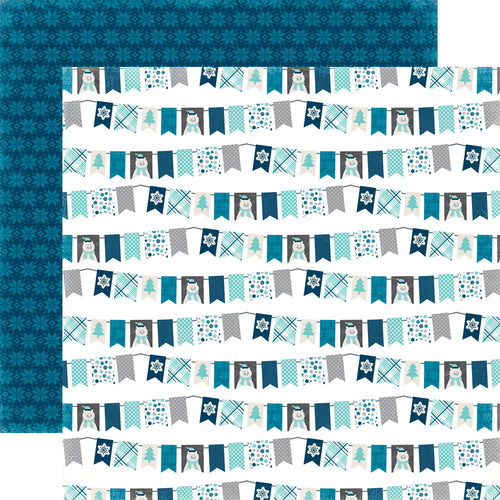 Echo Park: 12x12 Double-Sided Paper - Hello Winter - Winter Bunting
