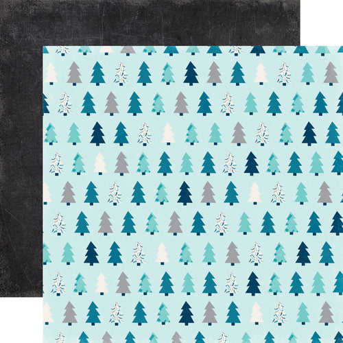 Echo Park: 12x12 Double-Sided Paper - Hello Winter - Winter Pines