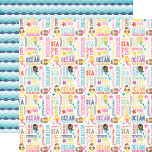 Echo Park:  12x12 Paper - Single Sheet - Let's Be Mermaids - Ocean Adventure