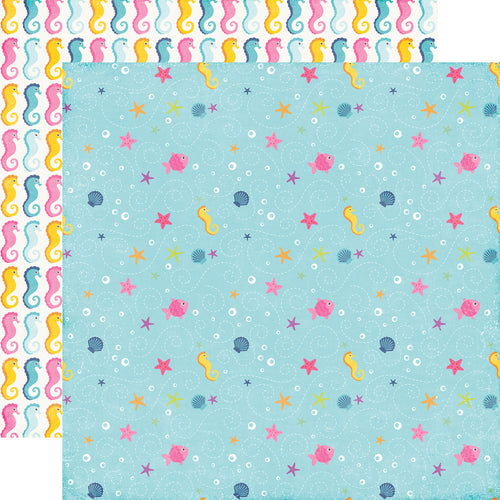 Echo Park:  12x12 Paper - Single Sheet - Let's Be Mermaids - Under the Sea