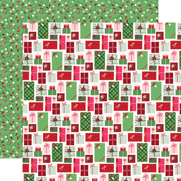 Echo Park:  12x12 Paper - Single Sheet - Merry and Bright - Merry Presents