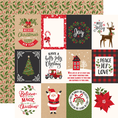 Echo Park: 12x12 Double-Sided Paper - My Favorite Christmas - 3x4 Journaling Cards