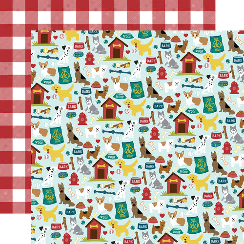 Echo Park: 12x12 Double-Sided Paper - Dog - Dog Friends