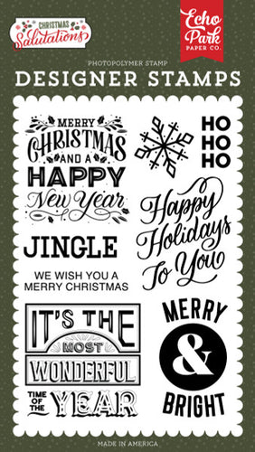 Echo Park: Designer Stamps - Christmas Salutations