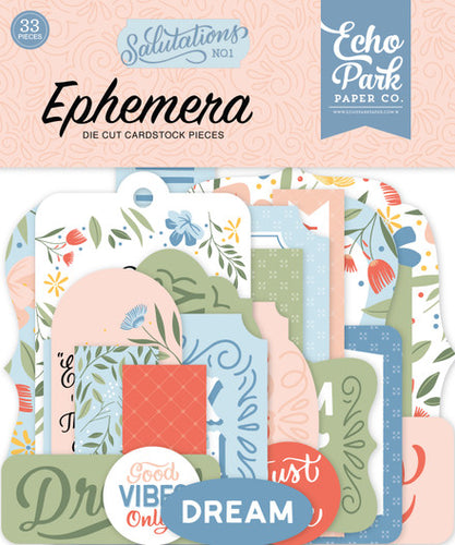 Echo Park:  Ephemera - Die Cuts - Salutations No. 1