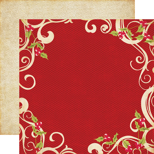 Echo Park:  12x12 Paper - Double-Sided Single Sheet - Seasons Greetings - Swirls