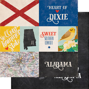 Echo Park: 12x12 Double-Sided Paper - Stateside - Alabama