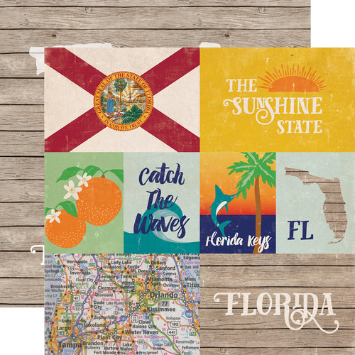 Echo Park: 12x12 Double-Sided Paper - Stateside - Florida