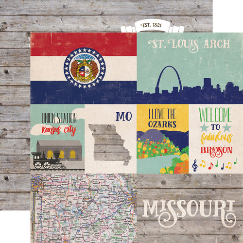 Echo Park: 12x12 Double-Sided Paper - Stateside - Missouri