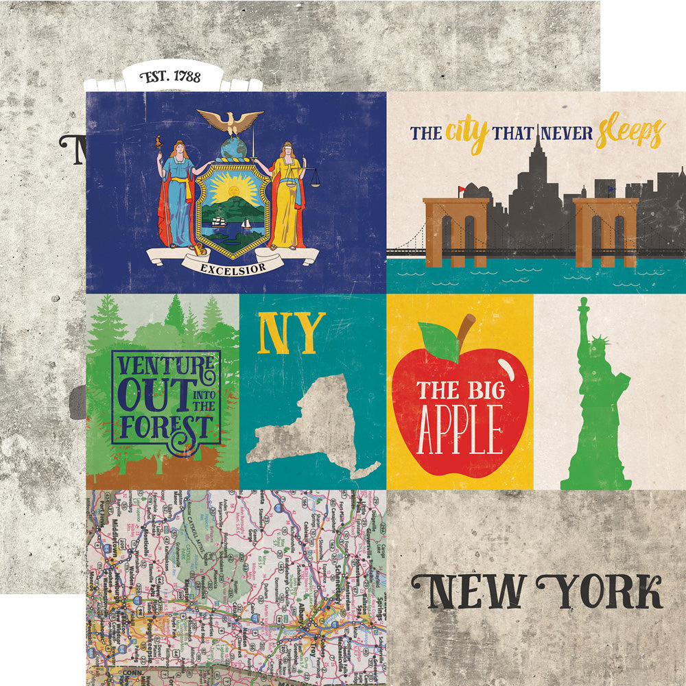 Echo Park: 12x12 Double-Sided Paper - Stateside - New York