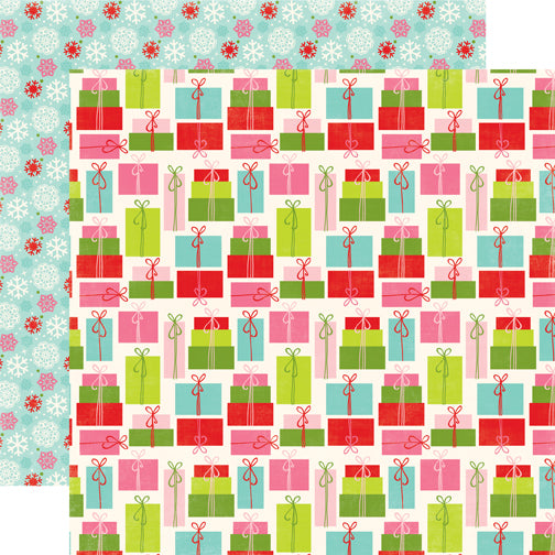 Echo Park:  12x12 Paper - Double-Sided Single Sheet - Happy Holidays - Presents