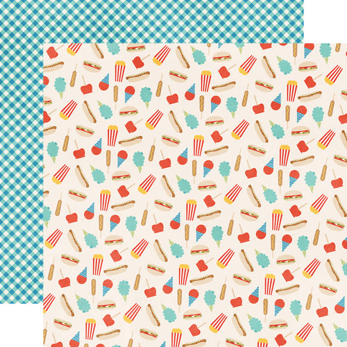 Echo Park: 12x12 Double-Sided Paper - A Fair to Remember - Fair Food