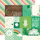 Echo Park:  12x12 Paper - Double-Sided Single Sheet - Lucky Charm - Journaling Cards