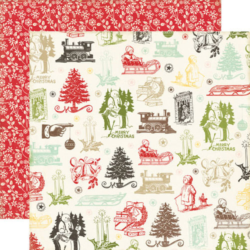 Echo Park:  12x12 Paper - Double-Sided Single Sheet - This & That - Christmas Morning