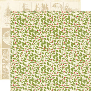 Echo Park:  12x12 Paper - Double-Sided Single Sheet - This & That Christmas - Holly Berries