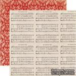Echo Park:  12x12 Paper - Double-Sided Single Sheet - Very Merry Christmas - Music Notes