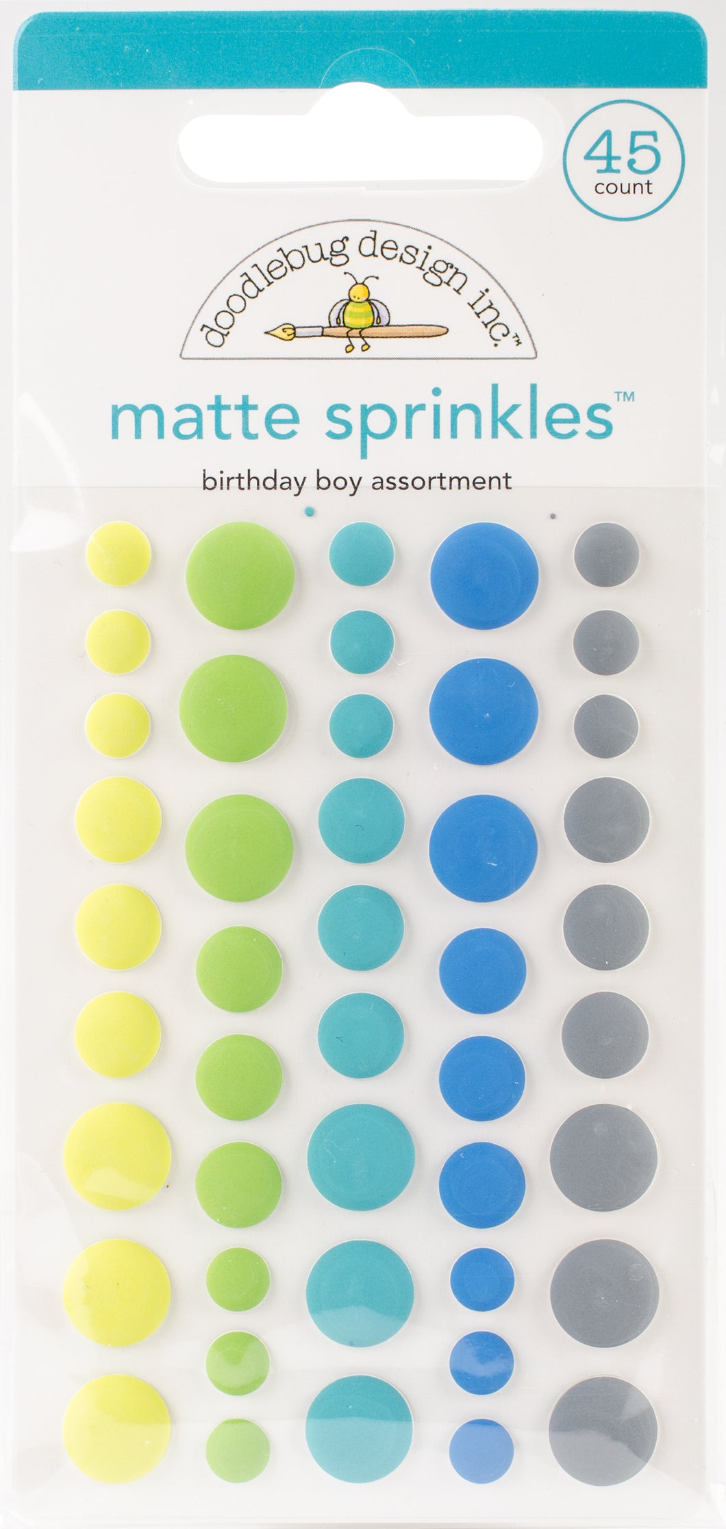 Doodlebug Design: Matte Sprinkles - Birthday Boy Assortment