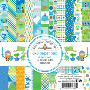 Doodlebug Design: 6x6 Paper Pad - Dragon Tails