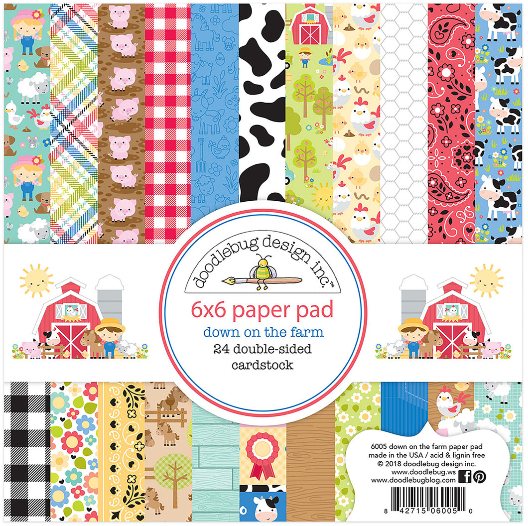 Doodlebug Design: 6x6 Paper Pad - Down On the Farm