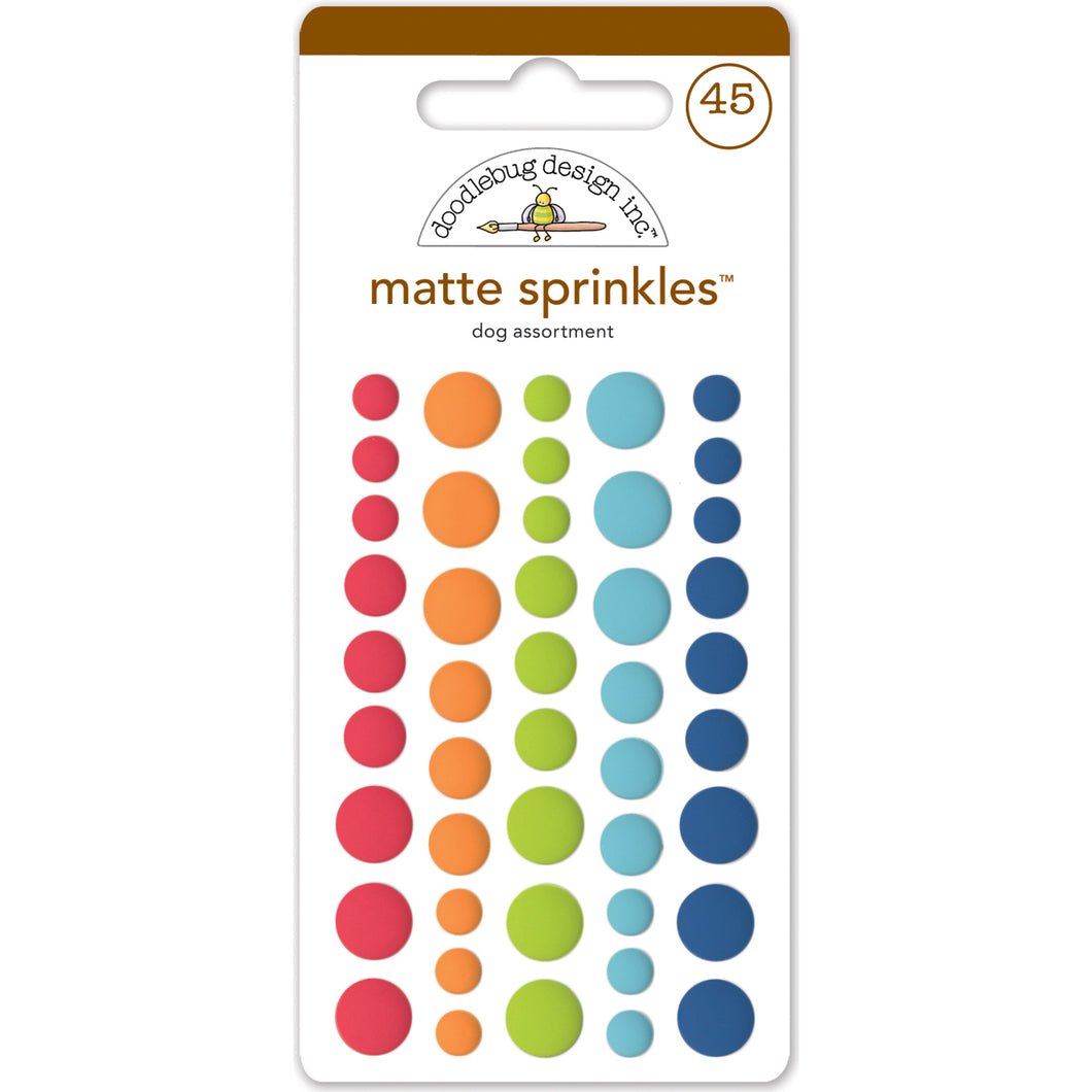 Doodlebug Design: Matte Sprinkles - Dog Assortment