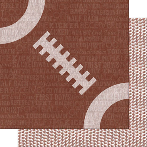 Scrapbook Customs: 12x12 Double Sided Paper - Football Addict 2