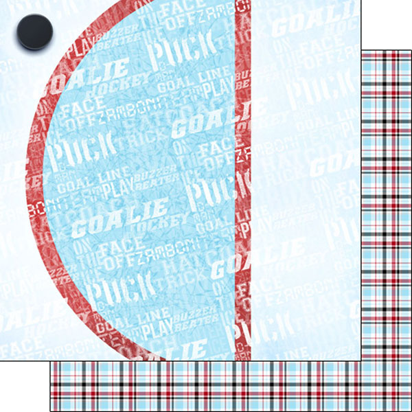 Scrapbook Customs: 12x12 Double Sided Paper - Hockey Addict 2