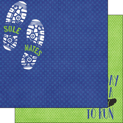 Scrapbook Customs: 12x12 Double Sided Paper - Running Addict 2